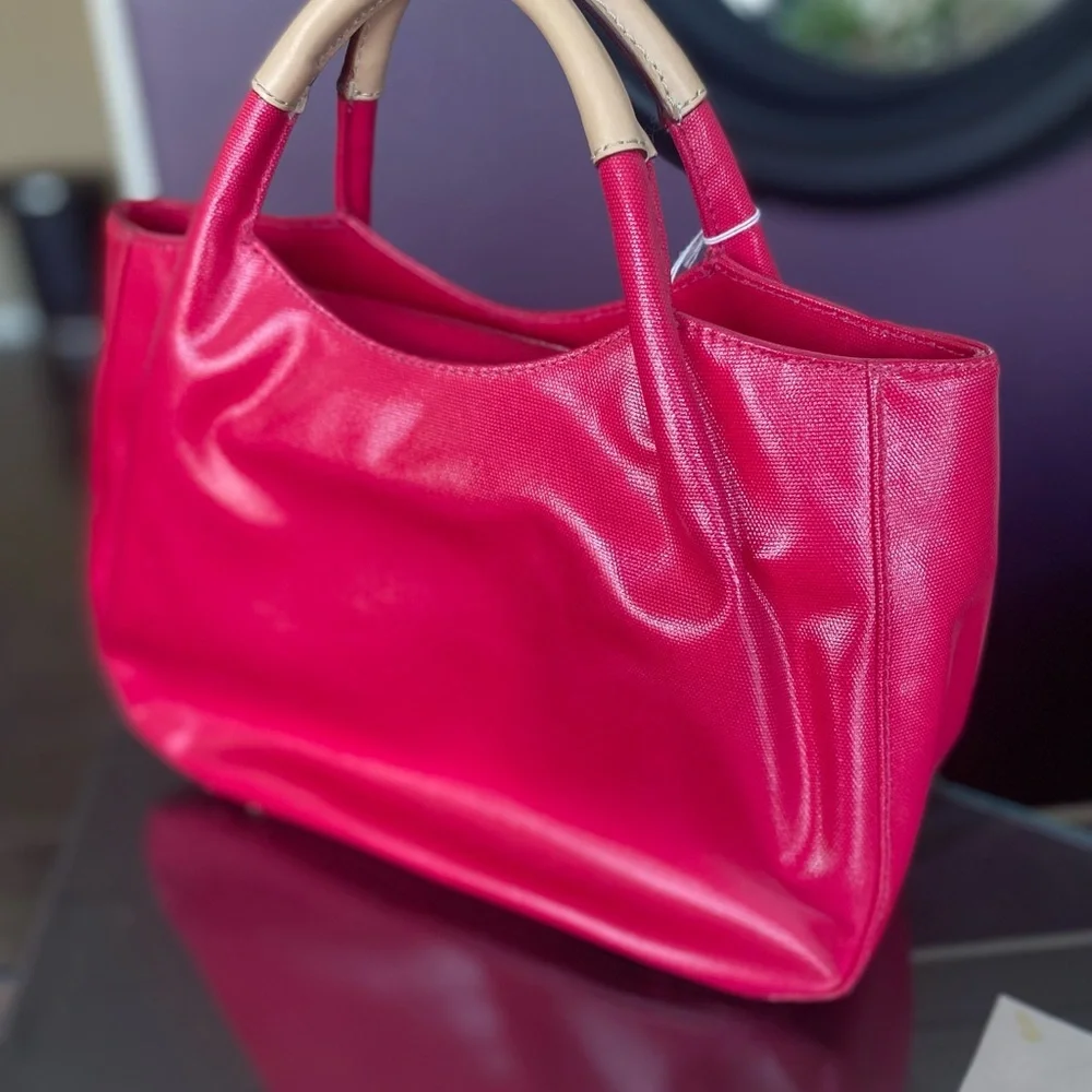 Kate Spade Fuchsia Tote with Gold Accents - Picture 3 of 5